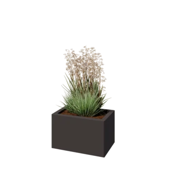 Oceľový kvetináč - Obdĺžnik - 50 x 30 x 30 cm - Iná farba RAL - Bez spodnej dosky