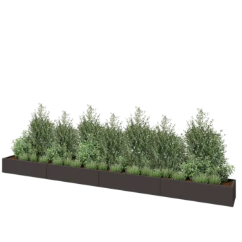 Oceľový kvetináč XXL - Obdĺžnik - 480 x 40 x 30 cm - Iná farba RAL - Bez spodnej dosky