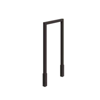 Oceľová pergola - Rovný - 150 x 230 cm - RAL7016 matný (antracitová sivá) - s betónovou pätkou