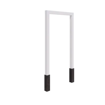 Oceľová pergola - Rovný - 150 x 230 cm - RAL9010 matný (biela) - s betónovou pätkou