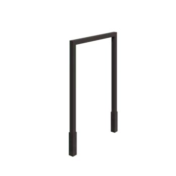 Oceľová pergola - Rovný - 200 x 230 cm - RAL7016 matný (antracitová sivá) - s betónovou pätkou