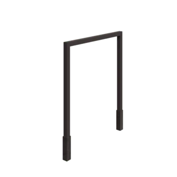 Oceľová pergola - Rovný - 250 x 230 cm - RAL7016 matný (antracitová sivá) - s betónovou pätkou