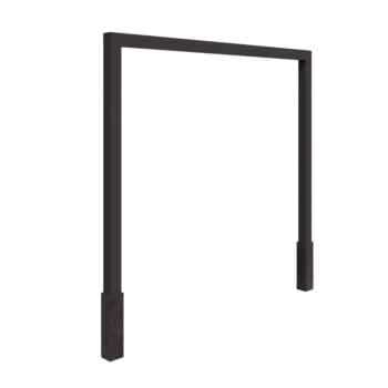 Oceľová pergola - Rovný - 300 x 230 cm - Iná farba RAL - s betónovou pätkou