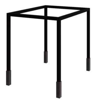 Oceľová pergola - Obdĺžnik - 324 x 250 x 230 cm - RAL9005 matný (čierny) - s betónovou pätkou