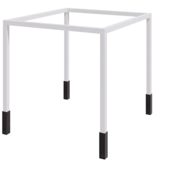 Oceľová pergola - Štvorec - 324 x 300 x 230 cm - RAL9010 matný (biela) - s betónovou pätkou