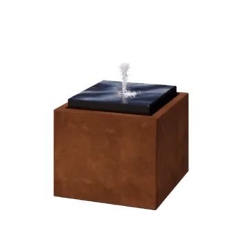 Cortenové záhradné fontány - Orin - 50 x 50 x 40 cm - S LED osvetlením