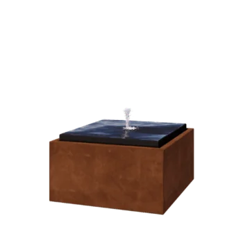 Cortenové záhradné fontány - Orin - 80 x 80 x 40 cm - S LED osvetlením