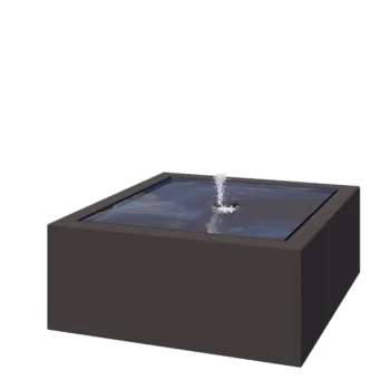 Hliníková záhradná fontána - Lyra - 100 x 100 x 40 cm - Iná farba RAL - S LED osvetlením