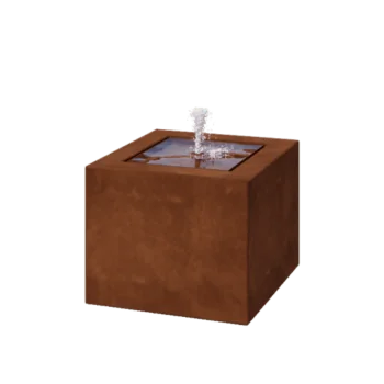 Cortenové záhradné fontány - Lyra - 50 x 50 x 40 cm - S LED osvetlením