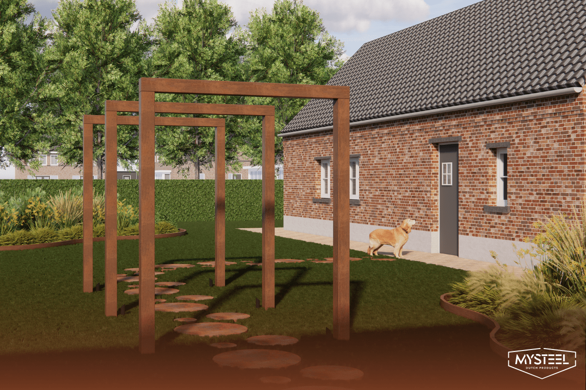 Cortenstaal staptegels leggen in de tuin: hoe doe je dat?